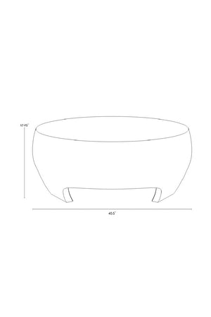 Round Indoor/Outdoor Coffee Table with Open Arches | Splendido Tarsus | Oroa.com