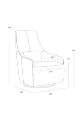 Modern European furniture - High Back Leather Swivel Chair - www.oroa.com