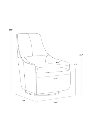 Modern European furniture - High Back Leather Swivel Chair - www.oroa.com