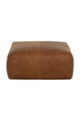 Modern European furniture - Brown Leather Square Ottoman - www.oroa.com