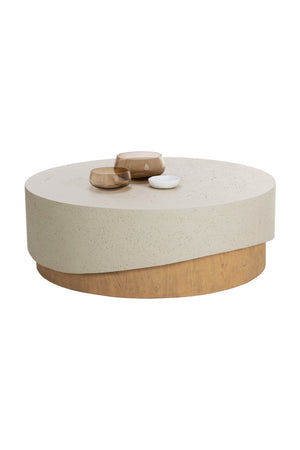Cream Concrete Indoor/Outdoor Coffee Table | Splendido Patras | Oroa.com