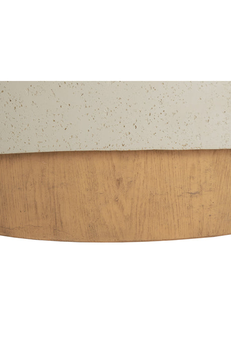 Modern European furniture - Cream Concrete Indoor/Outdoor Coffee Table - www.oroa.com