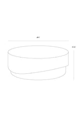 Modern European furniture - Cream Concrete Indoor/Outdoor Coffee Table - www.oroa.com