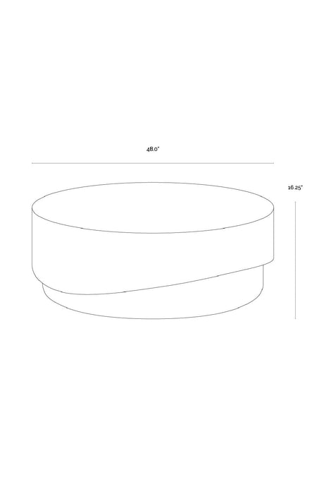 Modern European furniture - Cream Concrete Indoor/Outdoor Coffee Table - www.oroa.com