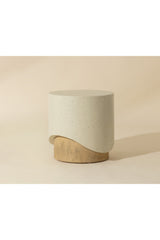 Modern European furniture - Cream Cylindrical Indoor/Outdoor End Table - www.oroa.com
