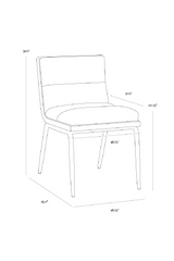 Modern European furniture - Channeled White Muslin Dining Chairs (2) - www.oroa.com