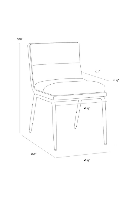 Modern European furniture - Channeled White Muslin Dining Chairs (2) - www.oroa.com