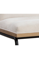 Modern European furniture - Channeled White Muslin Dining Chairs (2) - www.oroa.com
