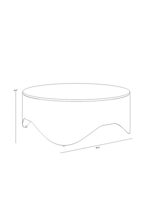 Wavy Antique Brass Coffee Table | Splendido Guinevere | Oroa.com