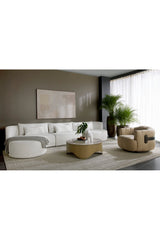 Modern European furniture - Wavy Antique Brass Coffee Table - www.oroa.com