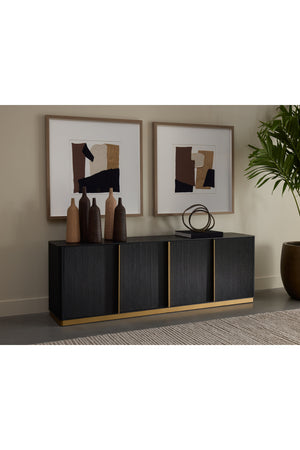 Modern European furniture - Oak 4-Door Sideboard  - www.oroa.com
