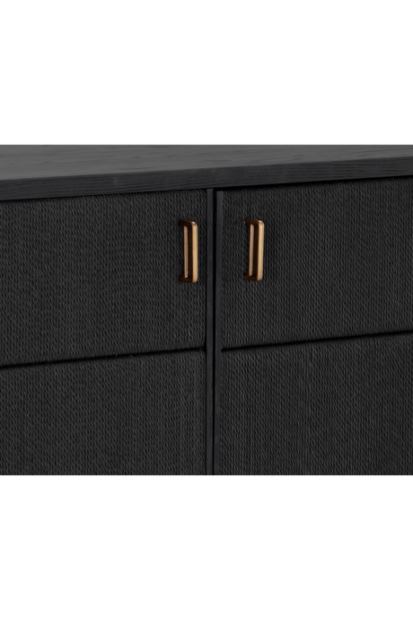 Modern European furniture - 4-Door Black Sideboard - www.oroa.com
