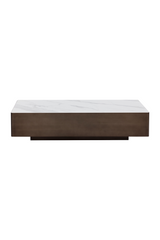 Modern European furniture - Bronze Framed Ceramic Coffee Table - www.oroa.com