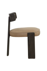 Modern European furniture - Oak Leather Dining Chairs (2) - www.oroa.com