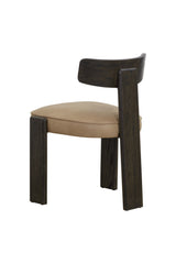 Modern European furniture - Oak Leather Dining Chairs (2) - www.oroa.com