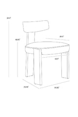 Modern European furniture - Oak Framed 3-Legged Dining Chairs (2) - www.oroa.com
