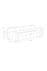 Modern European furniture - Gold Tufted Sofa - www.oroa.com