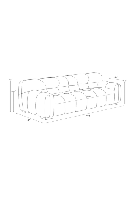 Modern European furniture - Gold Tufted Sofa - www.oroa.com