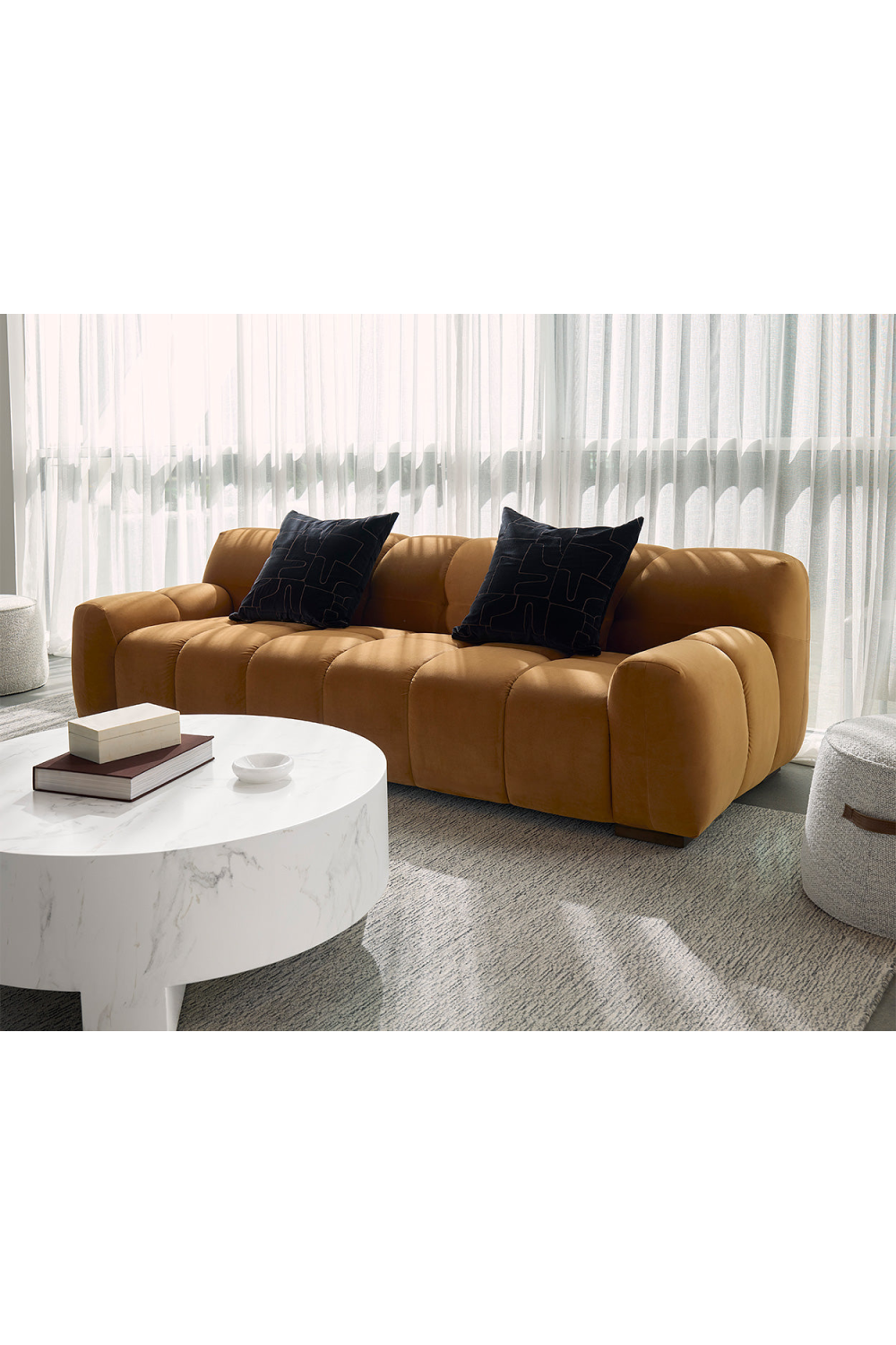 Gold Tufted Sofa | Splendido Romy