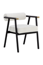 Modern European furniture - White Boucle Dining Armchair - www.oroa.com