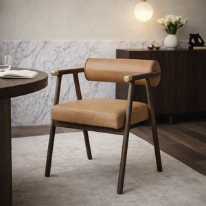   Modern European furniture - Brown Leather Dining Armchair - www.oroa.com | Oroa.com