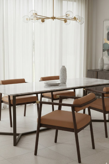 Brown Leather Dining Armchair | Splendido Sova | Oroa.com