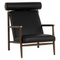 Modern European furniture - Oak Framed Leather Lounge Chair - www.oroa.com