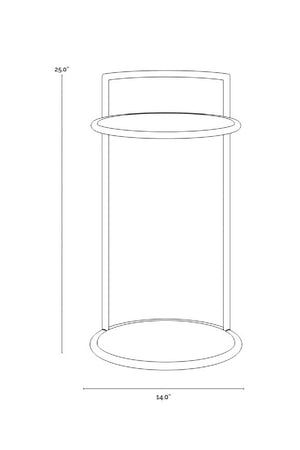 Modern European furniture - Gold Frame Indoor/Outdoor End Table - www.oroa.com