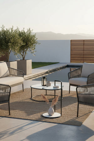 Modern European furniture - Gold Frame Indoor/Outdoor End Table - www.oroa.com