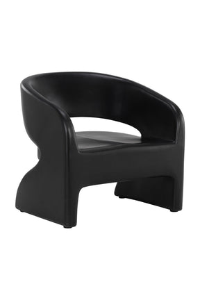 Black Indoor/Outdoor Lounge Chair by Splendido Cura Accent Chair