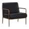 Modern European furniture - Hammered Brass Leather Lounge Chair - www.oroa.com