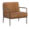 Modern European furniture - Hammered Brass Leather Lounge Chair - www.oroa.com
