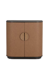 Modern European furniture - Smoked Acacia 2-Door Bar Cabinet - www.oroa.com