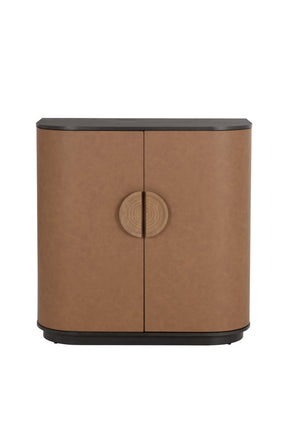 Smoked Acacia 2-Door Bar Cabinet by Splendido Dresden Wine Cabinet