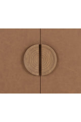 Modern European furniture - Smoked Acacia 2-Door Bar Cabinet - www.oroa.com