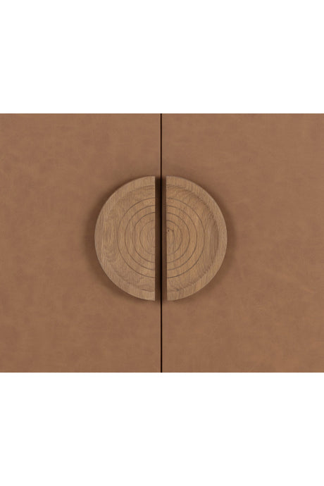 Modern European furniture - Smoked Acacia 2-Door Bar Cabinet - www.oroa.com