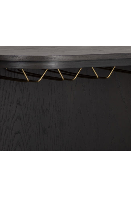 Modern European furniture - Smoked Acacia 2-Door Bar Cabinet - www.oroa.com