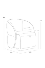 Modern European furniture - White Back Curved Lounge Chair - www.oroa.com
