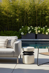 Modern European furniture - White Indoor/Outdoor End Table - www.oroa.com