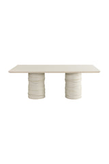 Modern European furniture - Cream Rectangular Indoor/Outdoor Dining Table - www.oroa.com