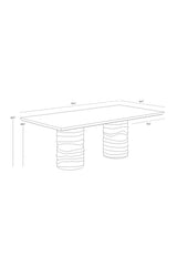 Modern European furniture - Cream Rectangular Indoor/Outdoor Dining Table - www.oroa.com