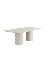 Modern European furniture - Cream Rectangular Indoor/Outdoor Dining Table - www.oroa.com