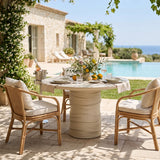 Cream Round Indoor/Outdoor Dining Table | Splendido Alanya