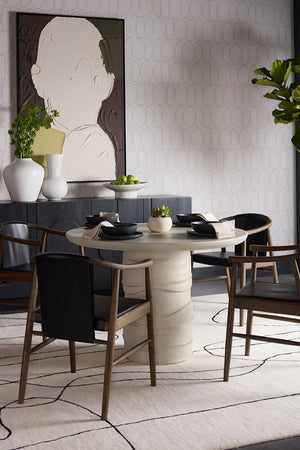 Modern European furniture - Cream Round Indoor/Outdoor Dining Table - www.oroa.com
