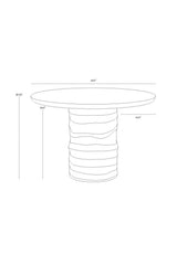 Modern European furniture - Cream Round Indoor/Outdoor Dining Table - www.oroa.com