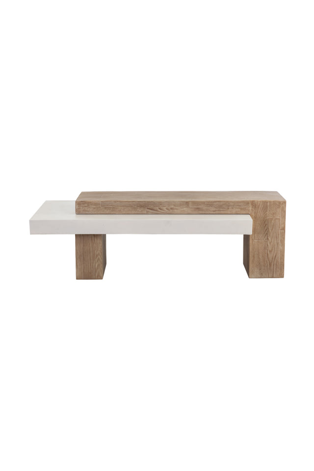 Rectangular Timber-Effect Indoor/Outdoor Coffee Table | Splendido Herriot | Oroa.com