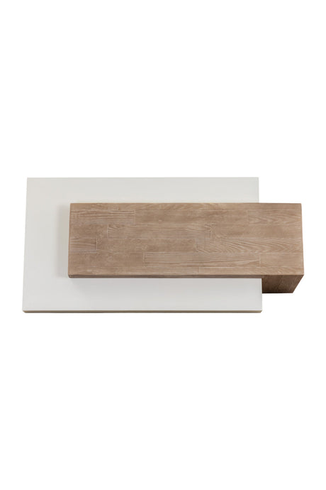 Modern European furniture - Rectangular Timber-Effect Indoor/Outdoor Coffee Table - www.oroa.com