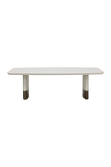 Modern European furniture - Cream Leather Look Dining Table - www.oroa.com
