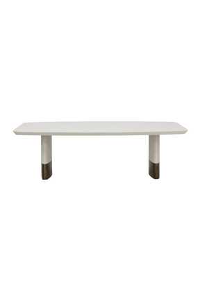 Cream Leather Look Dining Table by Splendido Calida