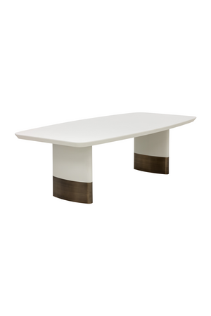 Cream Leather Look Dining Table | Splendido Calida | Oroa.com